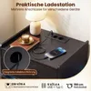 COSTWAY 1 szt. szafka nocna z oświetleniem LED i stacją Podgląd zdjęcia produktu 5