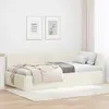 vidaXL Rohový rám postele s čelom krémový 100 cm x 200 cm Náhľad obrázku produktu 2