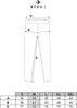 A size chart for Moraj leggings, showing measurements for different sizes. Produktbild-Vorschau