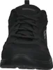 A close-up, front-facing view of a black Skechers sneaker. Produktbild-Vorschau
