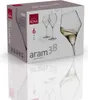 A product box for RONA Aram wine glasses, showing a set of six glasses and branding. Produktbild-Vorschau