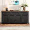 Merax Buffet moderne avec 3 tiroirs et 4 portes, commode en Voir les images du produit 3