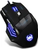 A gaming mouse with blue LED lighting. Produktbild-Vorschau