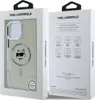 The image shows the front and back packaging of a Karl Lagerfeld iPhone case. Anteprima dell’immagine prodotto