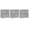 The Living Store Sideboards 3 Stk. Grau Sonoma Produktbild-Vorschau 3