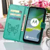 Lederhülle für Motorola Moto E13 Schmetterling Prägung Flip Produktbild-Vorschau 4