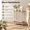 Mica Decorations Myron, table d'appoint ovale beige - Table Voir les images du produit 2