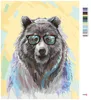 Zuty - Malen nach Zahlen - BÄR MIT BRILLE, 40x50 cm, mit Produktbild-Vorschau 3