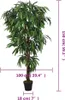 vidaXL Mango Tree Artificial 600 Leaves 150 cm Green Náhled obrázku produktu 4