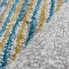 Tapis moderne salon motif abstrait rayé multicolore gris Voir les images du produit 4