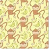MuchoWow® Mauspad Mousepad Muster - Affe - Banane 30x30 cm Produktbild-Vorschau 1
