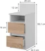Comodino Vicco Monty Bianco/Sonoma Set di 2, Model 53174 Anteprima dell’immagine prodotto 2
