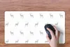 MuchoWow® Mauspad Mousepad Muster - Hirsche - Weiß 60x30 cm Produktbild-Vorschau 3