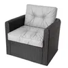 A single outdoor chair with gray cushions on a white background. Náhľad obrázku produktu