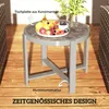 A round side table with a fruit platter on top, placed on a wooden deck. Produktbild-Vorschau