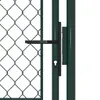 vidaXL Cancello da giardino in acciaio 100×150 cm verde Anteprima dell’immagine prodotto 2