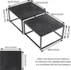 WISFOR 2er Set Couchtisch mit Eisengestell, Satztisch Produktbild-Vorschau 7