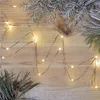 LED Weihnachtliche Nano-Kette kupferfarben, 0,9 m, 2x AA, Innen, warm-weiß, Timer Produktbild-Vorschau