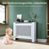 SONNI 152 cm biela krížová mriežka Kryt chladiča Kryt Náhľad obrázku produktu 3