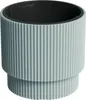 A light gray planter with a black insert, shown against a white background. Anteprima dell’immagine prodotto
