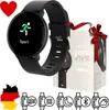 A smartwatch and its packaging are displayed, along with icons representing its features and a map of Germany. Podgląd zdjęcia produktu