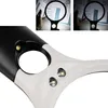 A close-up of a white and black LED-illuminated magnifying glass, with two smaller inset images showing the magnifying glass being used to view documents. Náhled obrázku produktu