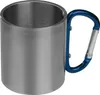 Doppelwandige Tasse aus Edelstahl mit Karabinerhaken / Produktbild-Vorschau 1