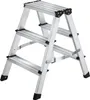 tectake® Doppelseitige Aluminium Trittleiter 3 Stufen, Produktbild-Vorschau 1