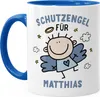 SpecialMe® personalisierte Kaffeetasse Schutzengel mit Name Produktbild-Vorschau 2