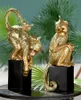 Gilde Dekoobjekt, Affe, "Äffchen", Kunstharz, goldfarben, Produktbild-Vorschau 2