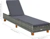vidaXL Sonnenliege mit Auflage Poly Rattan Grau Produktbild-Vorschau 6