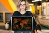 MuchoWow® Laptop Aufkleber Sticker Cover Weltkarte - Gold - Produktbild-Vorschau 5