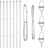 vidaXL Eingebetteter Zaunpfosten 7 stk. Silber Produktbild-Vorschau 8