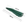 A closed green umbrella and its white pole are shown against a white background, with dimensions indicated by measurement lines and text. Voir les images du produit
