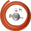 A gas regulator set with a hose and clamps on a white background. Náhled obrázku produktu