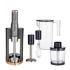 A set of kitchen appliances, including a hand blender, whisk attachment, chopper, and pitcher, arranged on a white background. Produktbild-Vorschau