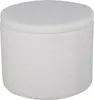 Dunken Pouf, Hocker mit Aufbewahrung Ø51cm Teddystoff weiß. Produktbild-Vorschau 13