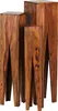 WOHNLING Sheesham Massivholz Blumentisch 3er Set Satztisch Produktbild-Vorschau 3