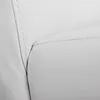 A close-up view of the stitching and texture of a white leather chair. Podgląd zdjęcia produktu