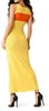 Diesel M-CRESP ABITO Damen Kleid Maxikleid Gelb Produktbild-Vorschau 2