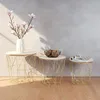 Metalltisch 3er Set Beistelltisch 3tlg Metall Gold Natur Produktbild-Vorschau 3