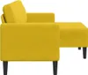 vidaXL 2-Sitzer-Sofa mit Chaiselongue L-Form Gelb 125 cm Produktbild-Vorschau 4