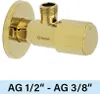 Eckventil Tucai TMM C850 Premium AG/AG  1/2"-3/8" gold Produktbild-Vorschau 1