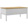vidaXL Couchtisch FLORO Weiß 99x55,5x45 cm Massivholz Produktbild-Vorschau 7