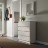 Kommode 76cm breit mit 4 Schubladen Kommode weiß schmal Produktbild-Vorschau 3