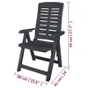 vidaXL Chaises longues de jardin 6 pcs. Anthracite - Voir les images du produit 15