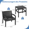 COSTWAY Set 3 pezzi di mobili da giardino in polyrattan, Anteprima dell’immagine prodotto 3