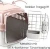 2er Set Transportbox IATA Flugbox Flugzeug Hundebox Hunde Produktbild-Vorschau 3