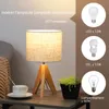 EDISHINE, lot de 2 lampes de table en bois, lampe de chevet Voir les images du produit 2