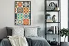 MuchoWow® Gerahmtes Poster Blumen - Vintage - Muster - Blau Produktbild-Vorschau 4